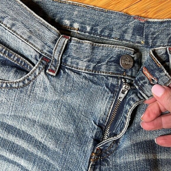 Killah by Miss Sixty flare jeans tartan patch vintage 90’s 00’s size 30 34” ins - Picture 3 of 12